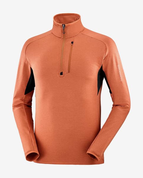 Forro polar Salomon Essential Lightwarm Half Zip naranja