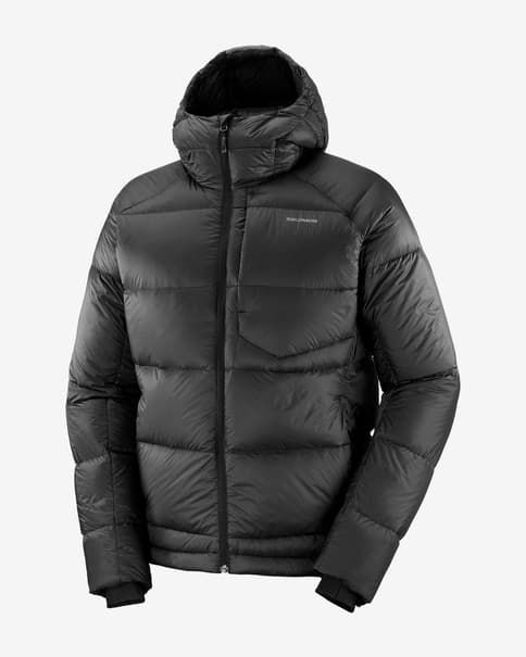 Chaqueta con capucha Salomon Outline Down negro brillante
