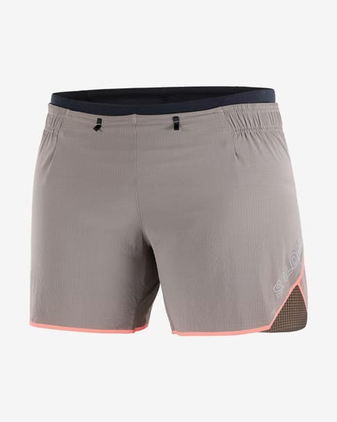 Pantalón corto Salomon Sense Aero 5" marrón mujer