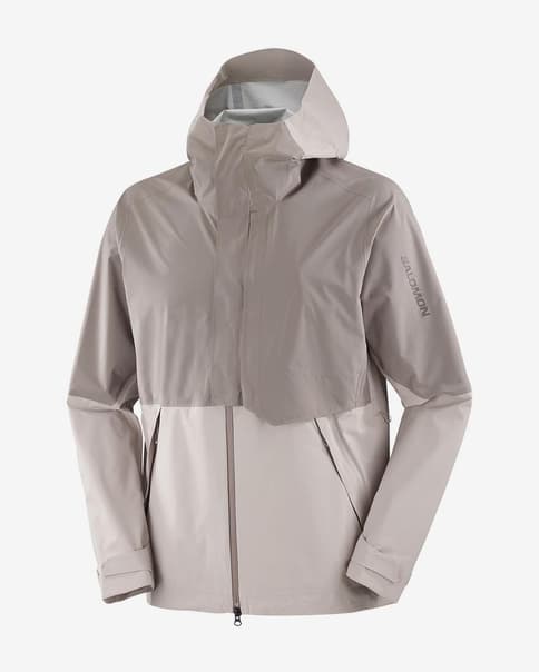 Jack met capuchon Salomon Outerpath Waterproof Pro beige