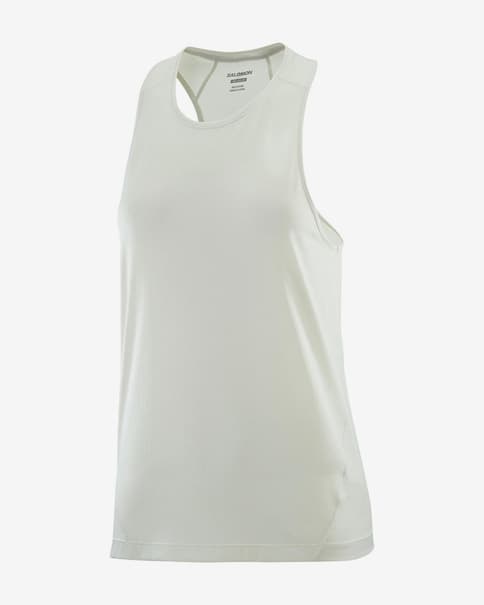 T-shirt Salomon SHKout Core sem mangas branco mulher