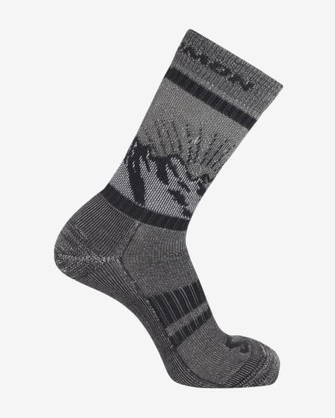 Calcetines Salomon Retro Wool Crew gris oscuro