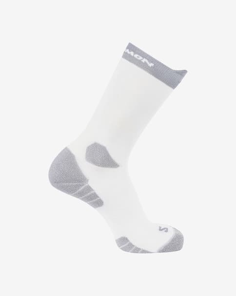 Calcetines Salomon Aero Crew blanco gris claro