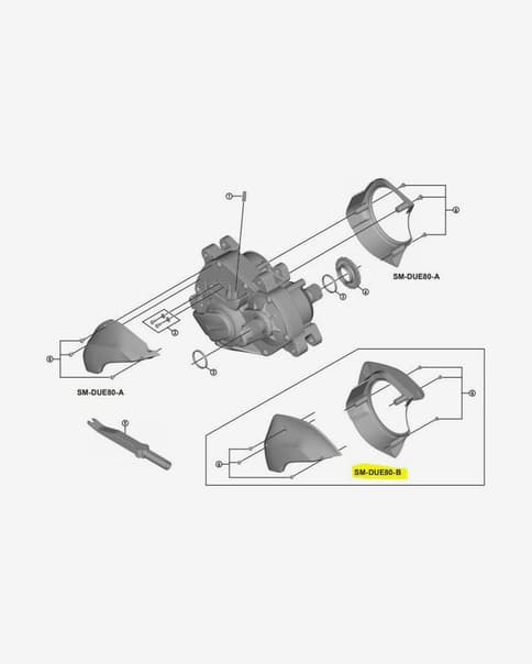 Carcasa de transmisión Shimano STEPS DUE80A