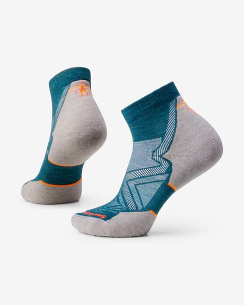 Smartwool Run Ankle Damen Socken aquamarinblau/grau/orange