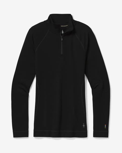 Camiseta interior Smartwool Merino 250 Half Zip manga larga negro mujer