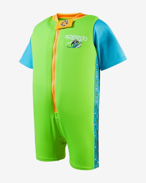 Traje de flotación Speedo Learn To Swim Character Printed verde claro azul amarillo infantil