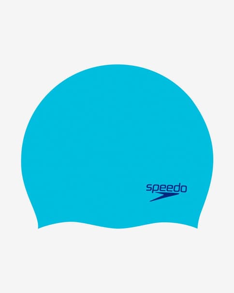 Gorro de natación Speedo Plain Moulded Silicone azul turquesa infantil