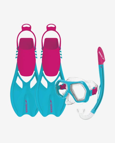 Set Speedo Leisure Dual azul claro rosa infantil