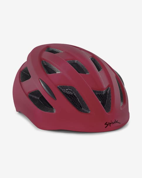 Casco Spiuk Hiri rojo burdeos mate