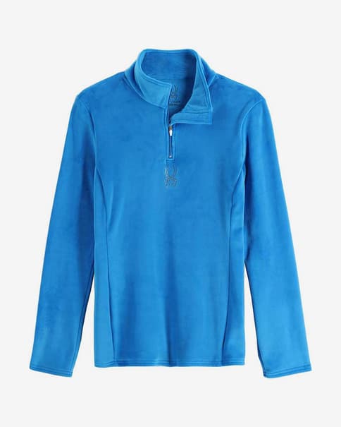 Forro polar Spyder Shimmer Bug Half Zip T-Neck azulado mujer