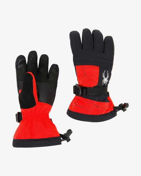 Guantes Spyder Overweb negro rojo niño