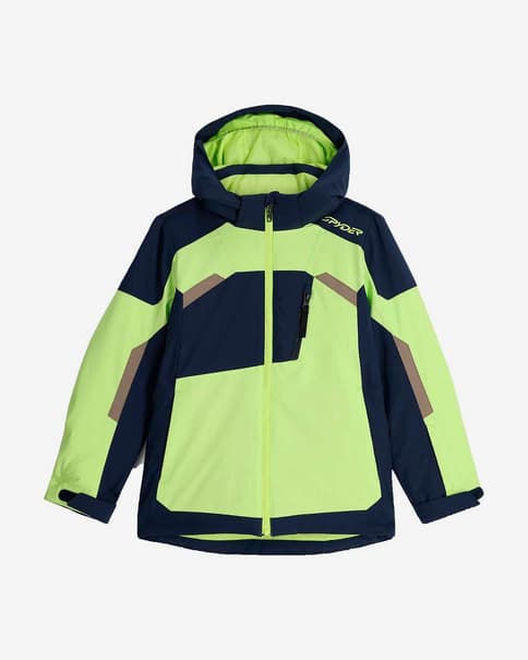 Chaqueta con capucha Spyder Leader EXO Thermo amarillo fluor infantil