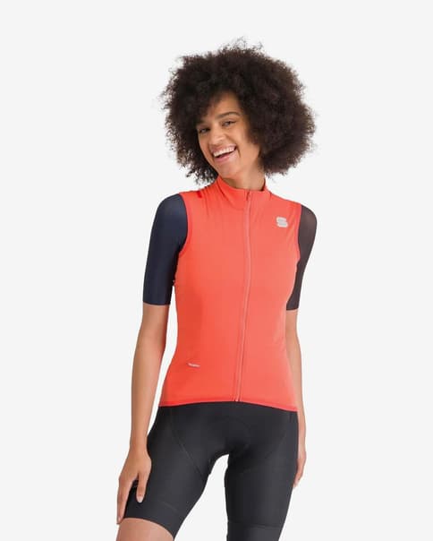 Chaleco Sportful Fiandre Pro naranja salmón mujer
