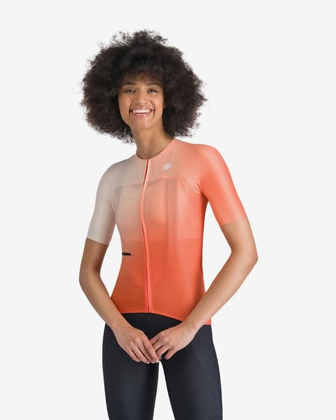 Maillot Sportful Light manga corta naranja mujer