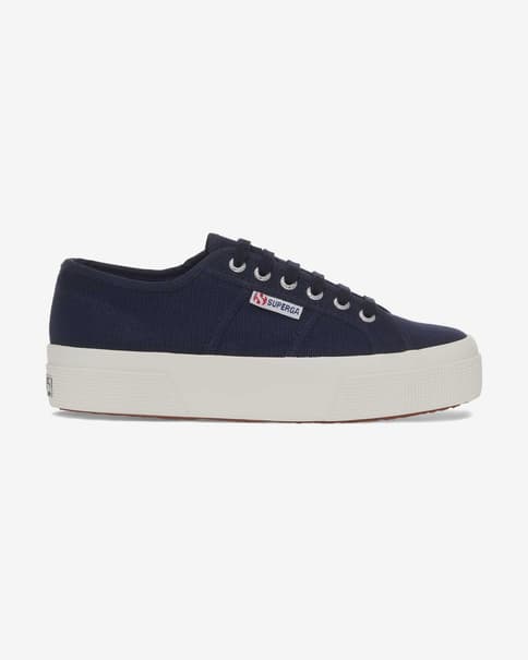 Zapatillas Superga Classic Platform azul marino blanco mujer