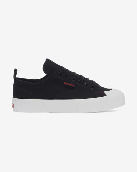 Zapatillas Superga Classic Stripe Webbing negro blanco