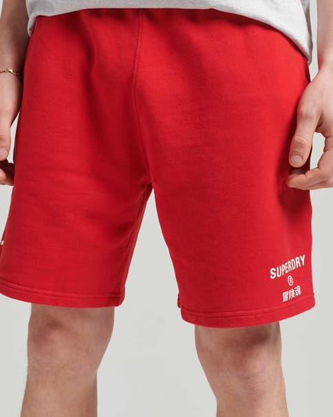 Pantalón corto Superdry Code Core Sport rojo blanco