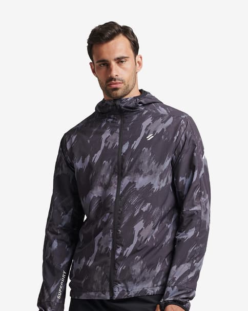 Chaqueta Superdry Run gris oscuro