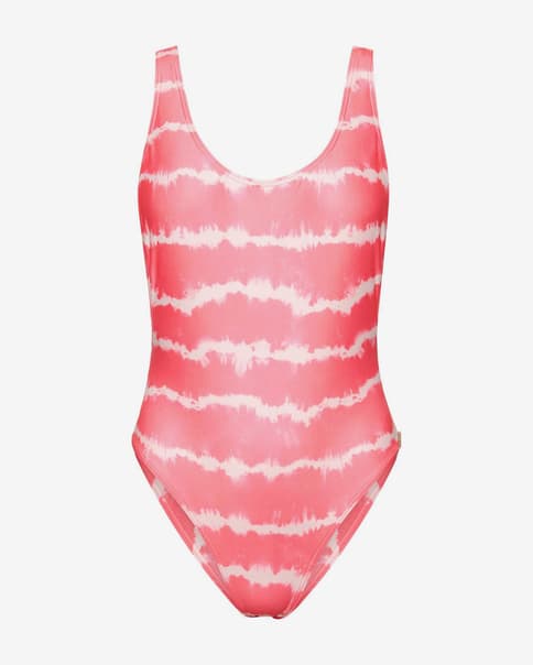 Bañador Superdry Code Tie Dye rosa blanco mujer