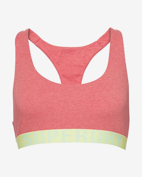 Sujetador Superdry Large Logo rosa amarillo mujer
