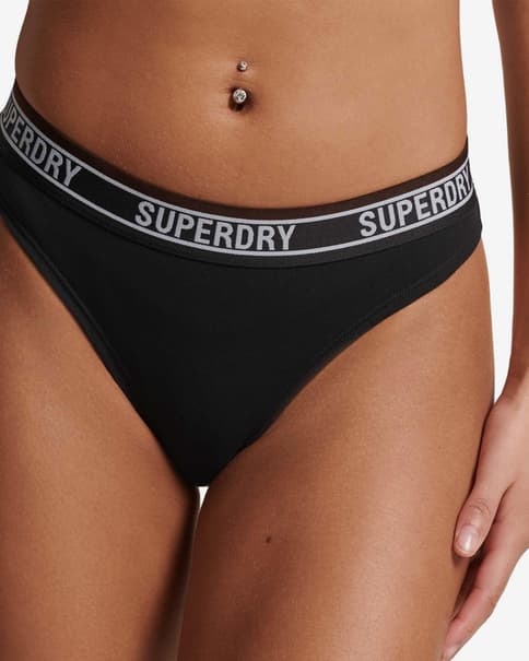 Braga Superdry Multi Logo Stripe negro blanco