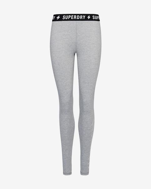 Malla larga Superdry Code Elastic gris claro mujer