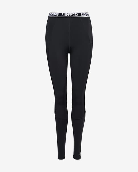 Malla larga Superdry Train Branded negro mujer