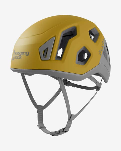 Casco Singing Rock Penta amarillo mostaza