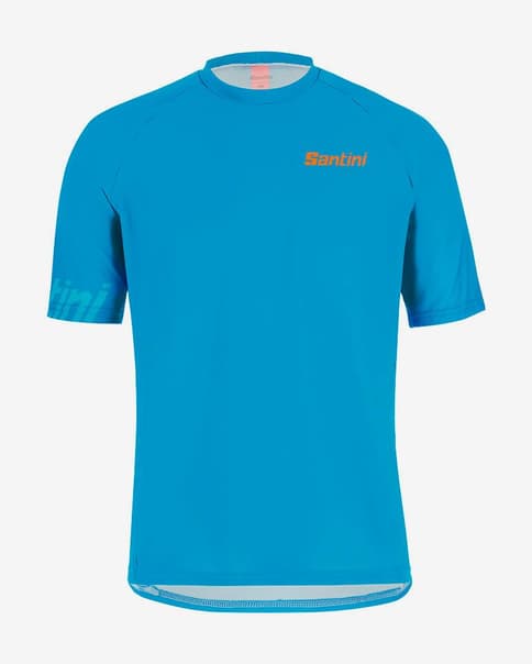 Maillot Santini Sasso MTB manga corta azul