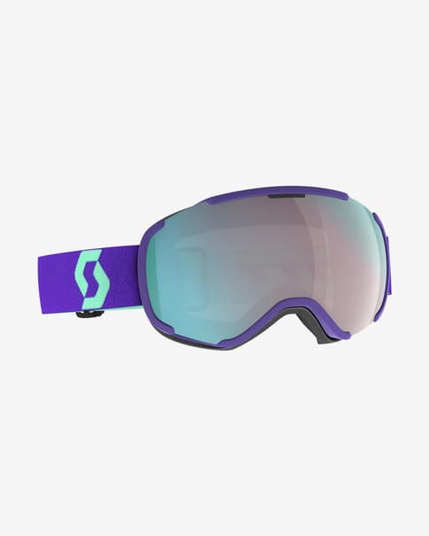Máscara Scott Faze II violeta con lente Enhancer Aqua Chrome