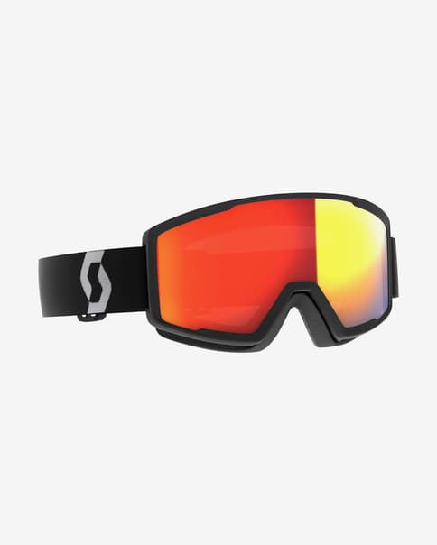 Máscara Scott Factor Pro LS negro con lente Light Sensitive Red Chrome rojo