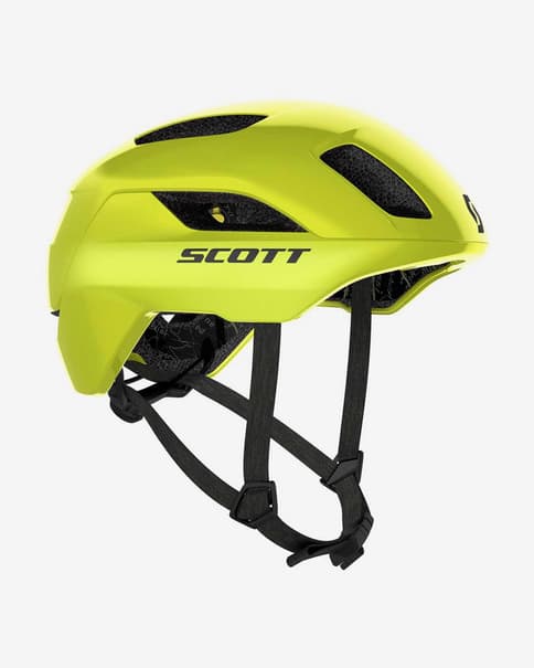 Casco Scott La Mokka Plus MIPS amarillo neón