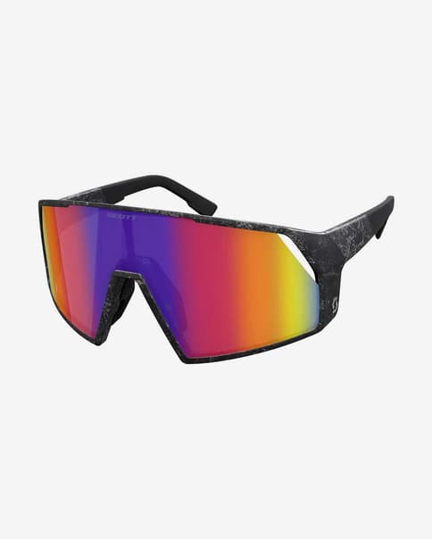 Gafas Scott Pro Shield negro con lente espejada Teal Chrome
