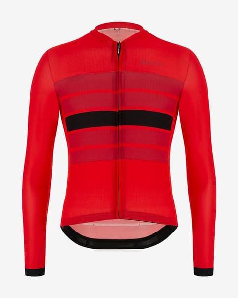 Maillot Santini Ecosleek Bengal manga larga rojo rosa negro - Corte Sleek