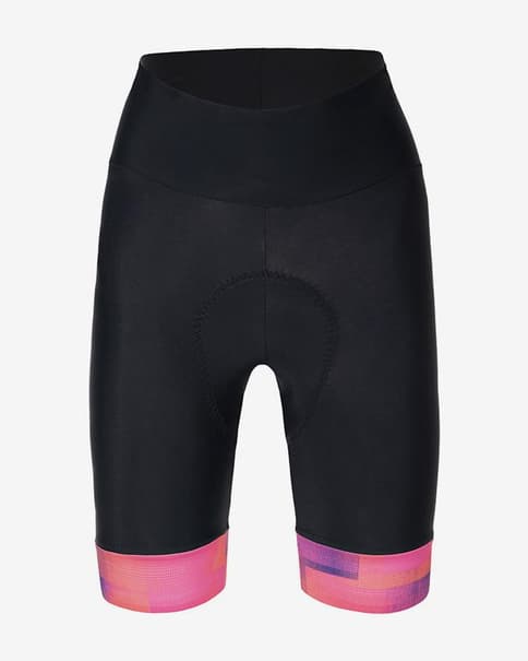Calções Santini Forza Indoor Training sem alças preto rosa mulher