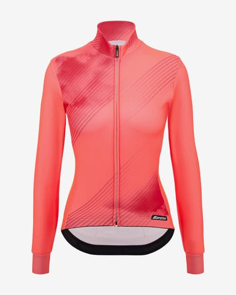 Maillot Santini Pure Dye manga larga rosa granadina mujer - Corte Classic