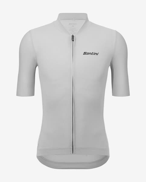 Santini Sensation fietsshirt korte mouw wit grijsachtig