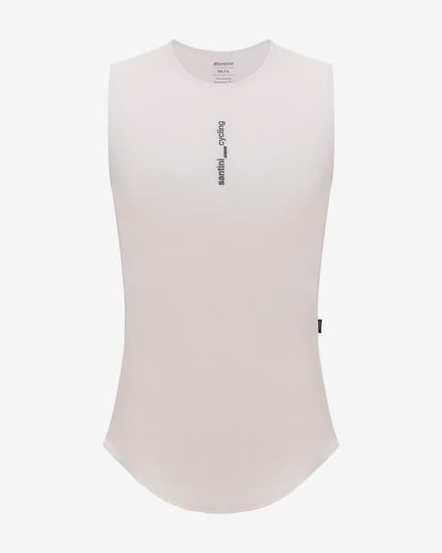 Camiseta interior Santini Delta sin mangas blanco