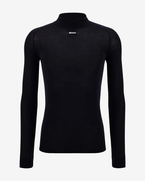 Camiseta interior Santini Lana manga larga negro intenso