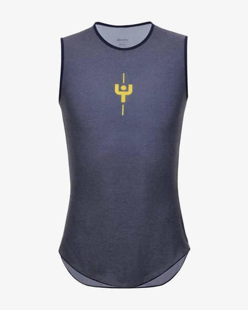 Camiseta interior Santini Le Maillot Jaune sin mangas azul marino
