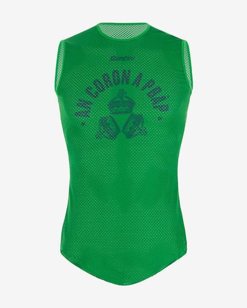 Camiseta interior Santini UCI Villach 1987 sin mangas verde