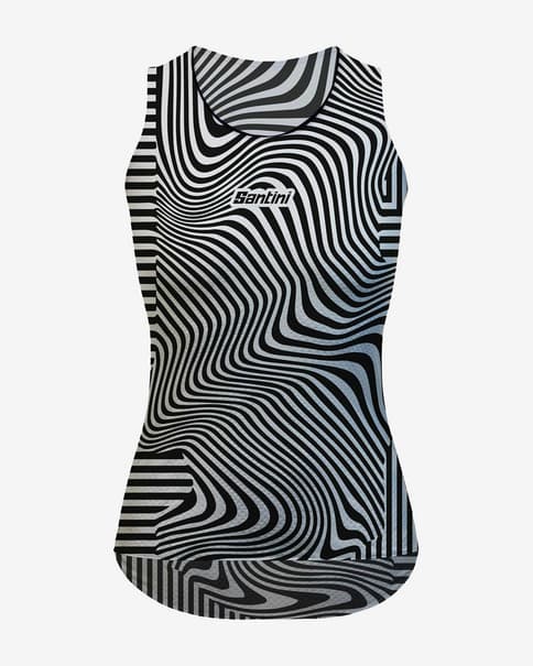 Camiseta interior Tour de Francia 2024 Grand Départ Rotterdam sin mangas negro blanco mujer