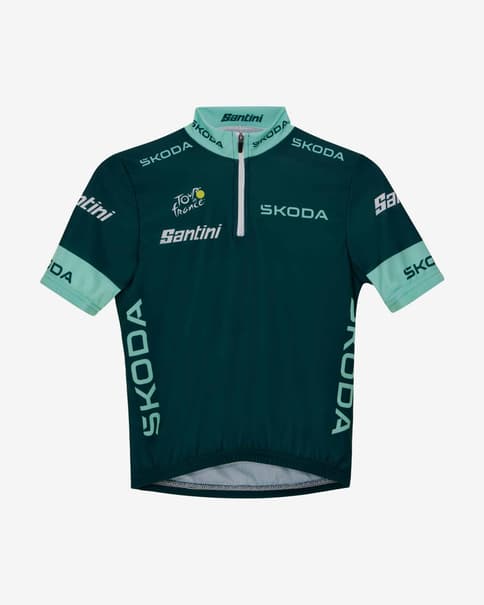 Tour de France 2025 Leader Punktewertung Kinder Trikot grün