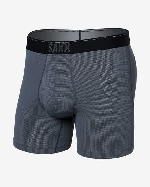 Boxer SAXX Quest Brief Fly gris foncé noir
