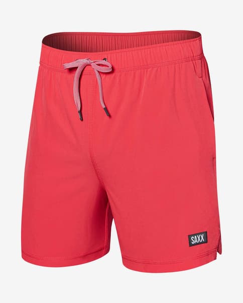 Maillot de bain SAXX Oh Buoy 2 in 1 Volley 5IN rouge