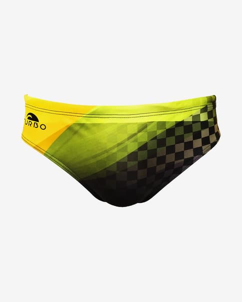 Bañador de waterpolo Turbo Dynamic negro amarillo