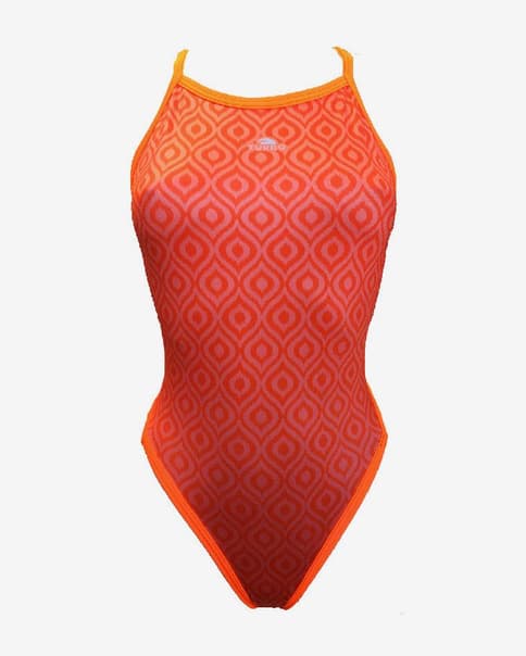 Bañador Turbo Wish tira fina naranja mujer