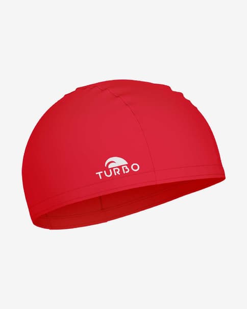 Gorro de natación Turbo Lycra Goma rojo blanco