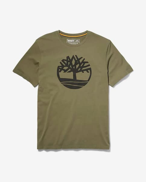 Camiseta Timberland Kennebec River Logo manga corta verde negro